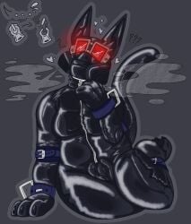 broken_zipper cuffs dogteeth gas_mask hypnosis latex latex_bodysuit male male_only non-human non-human_only rubber_suit warren_(dogteeth)