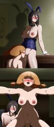 1boy 2girls after_sex after_vaginal aroused assertive assertive_female assisted_sex big_breasts bisexual bisexual_female blunt_bangs blush boruto:_naruto_next_generations bowtie breasts brown_hair bunny_ears bunny_girl bunnysuit cleaning_pussy clothed_female_nude_male completely_nude cowgirl_position cowgirl_position cuckold_meal cum_eating cum_in_mouth cum_in_pussy cum_on_body cum_on_breasts cum_taste cum_trail cumdrip cunnilingus deep_blush detached_collar detached_sleeves earrings elec-ant fake_animal_ears felching female female/female female_only ffm ffm_threesome grin hair_ornament happy happy_female happy_sex hyuuga_hanabi implied_bisexual jewelry kazamatsuri_moegi kneeling leotard leotard_pull licking licking_pussy long_hair looking_pleasured male male/female/female male_pov medium_breasts moaning multiple_boys multiple_girls naked naruto naruto_(series) oral orange_hair partial_male penis pleasure_face ponytail pov purple_eyes purple_hair ribbon ribbon_choker riding riding_penis sex smile standing sweat sweatdrop sweating sweating_profusely tasting tasting_cum threesome twintails vaginal_penetration vaginal_sex watching yuri