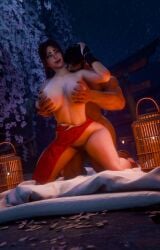 breast_grab busty_female doggystyle fatal_fury fatal_fury:_city_of_the_wolves hand_on_head handsome_man king_of_fighters mai_shiranui muscular_male night_sky outdoor_sex outside rbf7 romantic_ambiance romantic_sex ryu_(street_fighter) sexy_female street_fighter street_fighter_6