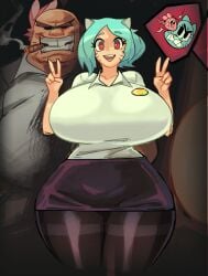 1female 1girls ? angry_face bald big_breasts big_legs blue_hair cigarette creepy_smile female gerph huge_breasts human_version kinda_ugly_bastard leggings milf nicole_watterson ovary pin_button pink_hair ready_to_fuck red_eyes richard_watterson silly_face skirt smile smiling_at_viewer solo_female sperm_cell tagme the_amazing_world_of_gumball twitter_link white_skin white_skinned_female white_skinned_male