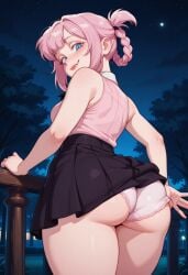 2d ai_generated call_of_the_night cartoon cartoony curvy cute looking_at_viewer nanakusa_nazuna needmymommy western_art yofukashi_no_uta