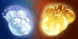 ass ball_with_hyper_features belly belly_overhang big_belly big_breasts blush breasts cheeks chonky chubby fat fat_ass giant_ass giant_belly giant_breasts snowball thicc unknown_gender unknown_species