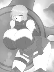 1girls breasts fate/grand_order fate_(series) female gigantic_breasts hitama hourglass_figure hourglass_figured_female huge_ass mash_kyrielight textless thick_thighs