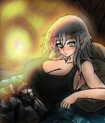1girls 2d breasts female female_only flirty i_wanna_fuck_her_so_bad i_want i_want_her_to_sit_on_my_face_while_i_eat_her_out inviting large_breasts light-skinned_female long_bangs looking_at_viewer lying_on_bed monolith_(s.t.a.l.k.e.r.) oc render s.t.a.l.k.e.r. s.t.a.l.k.e.r._(character) scars_all_over scars_on_body seekingsolar solo solo_female white_hair