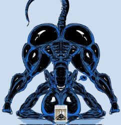 1girls 2d alien alien_(franchise) ass breasts female female_only female_xenomorph fuxkoxide jack-o_pose reference_image solo solo_female thick_ass thick_thighs xenomorph xenomorph_tail