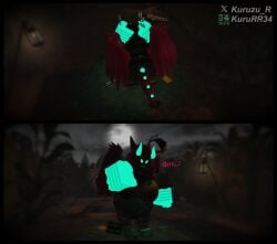 3d breast_growth breasts dragon_girl female full_moon futa_bulge futa_transformation futanari growth huge_bulge intersex kururr34 project_transfur ripped_clothing roblox robloxian self_upload tagme tail thick_ass thick_thighs transformation