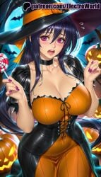 akeno himejima from halloween by electroworld