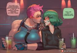 1futa 2girls abs ai_generated aroused aroused_face athletic athletic_female big_ass big_breasts big_butt big_thighs blizzard_entertainment blush breasts caption clothed clothing comic comic_page comics curvy curvy_body curvy_female curvy_figure cute cute_face drink drinking english english_text eye_contact female female/futa futa_on_female futa_with_female futanari futanari/female green_hair hoorpy hourglass_figure muscular muscular_female muscular_futa one-punch_man open_mouth overwatch patreon patreon_logo patreon_username petite petite_body petite_breasts petite_female pink_hair sexy sexy_body sexy_pose short_hair sitting small_breasts small_female smaller_female story tatsumaki teeth text thick_thighs thighs tongue voluptuous voluptuous_female zarya
