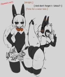 1boy 1boys 1girls 2d 2d_(artwork) alien alien_boy alien_girl alien_humanoid alien_male aliens antenna_hair antennae ass ass_focus big_ass big_booty big_breasts big_butt big_cock big_dick big_penis black_clothes black_clothing black_socks black_thighhighs booty booty_focus bowtie breasts bunnysuit butt_crack butt_crack_outline butt_focus cock couple couple_love couple_sex dialogue dick digital_media digital_media_(artwork) drawn ears electronics english_text erection eyes_open female femboy femboy_on_female glorp glove gloves grabbing_ass grabbing_tail hair hard_cock hard_dick hard_penis huge_ass huge_booty huge_butt leotard long_gloves male mouth_open peace_sign penis preparing_self probablyavv roblox roblox_avatar robloxian slap slapping_ass slapping_butt source_request stare staring staring_at_ass staring_at_butt tail talking_to_partner tease teasing teasing_with_penis text trucimortem wiggle wiggle_lines wiggling_ass wobble wobbling_ass