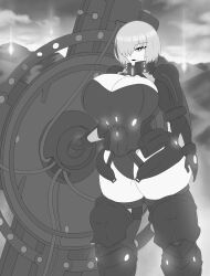 1girls breasts fate/grand_order fate_(series) female gigantic_breasts hitama hourglass_figure hourglass_figured_female huge_ass mash_kyrielight textless thick_thighs