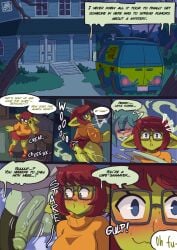 2025 absurd_res balls big_balls big_penis bix_(deathzera) blushing car comic comic_page cyclops deathzera digital_media_(artwork) english_text female freckles futa_on_female futanari ghost_girl glasses goblin goblin_female green_skin halloween halloween_2025 hypnosis hypnotized intersex looking_at_penis mia_(yeshalot) mind_break mind_control monster_girl mystery_machine original_character parody parody_porn penis possession scooby-doo shortstack skirt_lift sweater tagme text veins velma_dinkley