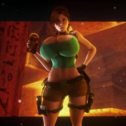1girls 3d 3d_animation abs alternate_breast_size animated backpack big_breasts big_hips black_fingerless_gloves breasts breasts_bigger_than_head brown_eyes brown_eyes_female brown_hair brown_hair_female brown_shorts cleavage clothed clothed_female explorer female female_only fingerless_gloves gloves hand_on_hip hand_on_own_hip hips holding_object holster holsters huge_breasts human human_female human_only jiggle jiggling jiggling_breasts lara_croft lara_croft_(classic) large_breasts large_hips midriff midriff_baring_shirt narrow_waist no_bra no_bra_under_clothes shaking shaking_hand shirt short_shorts shorter_than_30_seconds shorts skindentation slim_waist small_waist soft_breasts solo solo_female suggestive suggestive_gesture tagme thighs thin_waist tomb_raider tomb_raider_(classic) top_heavy upper_body vaako video virt-a-mate virtamate wide_hips