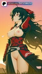 1girls 2026 ai_generated artist_name bare_breasts bare_chest braless breasts breasts_outside bust chest clitoral_hood electroworld exposed_breasts exposed_nipples exposed_pussy female green_hair hi_res high_quality high_resolution highres jewelry juicy_pussy long_hair naked_breasts necklace nipples nipples_outside no_panties patreon patreon_username petals pussy raven_branwen red_eyes rwby solo stable_diffusion sweat tight_pussy vagina watermark wind