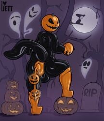 anal anal_beads anal_beads_in_ass anal_sex anus blind bondage bound clothing costume disability drone femboy food for_a_head fruit halloween halloween_costume halloween_themed handwear hi_res holidays hood inflatable inflatable_bondage jack-o'-lantern latex leaking leaking_anus lizard male mittens mitts null nullification object_head object_in_ass penetration plant puffy_anus pumpkin pumpkin_head reptile rubberjett scalie sex_toy sex_toy_in_ass sex_toy_insertion