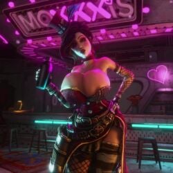 1girls 3d 3d_animation alternate_breast_size animated asymmetrical_hair asymmetrical_legwear bar big_breasts big_hips borderlands borderlands_3 breasts breasts_bigger_than_head brown_hair brown_hair_female choker cleavage clothed clothed_female cocktail_shaker facepaint female female_only fingerless_gloves frilly_choker gearbox_software gloves hand_on_hip hand_on_own_hip hat heart_tattoo hips holding_object holster holstered_pistol holstered_weapon huge_breasts human human_female human_only jiggle jiggling jiggling_breasts large_breasts large_hips legwear mad_moxxi narrow_waist pistol red_choker red_hat shaking shaking_hand shorter_than_30_seconds slim_waist small_waist soft_breasts solo solo_female suggestive suggestive_gesture tagme tattoo thighhighs thighs thin_waist tip_jar top_heavy upper_body vaako video virt-a-mate virtamate weapon wide_hips