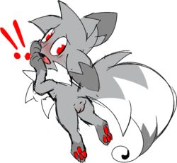 2020 707570 ass blush digital_media_(artwork) eevee embarrassed flustered pokemon shinyeevee vagina vanderdeer weredeer