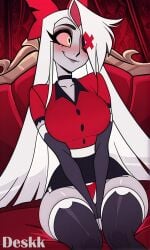 vaggie (hazbin hotel) from hazbin hotel by deskk