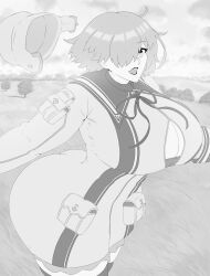 1girls breasts fate/grand_order fate_(series) female gigantic_breasts hitama hourglass_figure hourglass_figured_female huge_ass mash_kyrielight textless thick_thighs