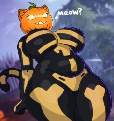 2025 5_fingers absurd_res animal_humanoid big_breasts black_bodysuit black_clothing black_skinsuit black_tail blurred_background bodysuit breasts cat_humanoid clothed clothed_female clothed_humanoid clothing costume curvy_figure digital_media_(artwork) empty_eyes epic_games eyelashes felid felid_humanoid feline feline_humanoid female female_humanoid fingers for_a_head fortnite glistening glistening_bodysuit glistening_clothing glistening_skinsuit glowing glowing_eyes halloween halloween_costume hi_res holidays huge_breasts humanoid legs_together mammal mammal_humanoid multicolored_bodysuit multicolored_clothing multicolored_skinsuit multicolored_tail navel_outline nipple_outline object_head open_mouth orange_bodysuit orange_clothing orange_skinsuit orange_tail pumpkin_head skinsuit solo spice_(fortnite) spoldier tail thick_thighs tight_clothing two_tone_bodysuit two_tone_clothing two_tone_skinsuit voluptuous voluptuous_anthro voluptuous_female wide_hips yellow_eyes