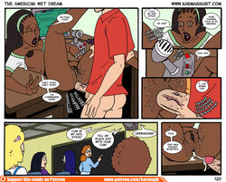 american_dad big_penis breasts comic cum dark-skinned_female dark_skin glasses interracial janet_lewis karmagik pale-skinned_male pale_skin penis pussy sex steve_smith thick_penis unseen_male_face