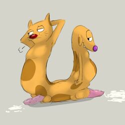 animal_genitalia animal_penis balls belly brothers canine canine_penis catdog catdog_(series) cum feline feline_penis grandschemetheme male male_only mammal nickelodeon penis sibling sigh