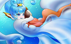 big_breasts blue_eyes blue_hair breast_grab breasts censored dark_skin esna ever_oasis female hair hand_on_breast horn interspecies isuna_(ever_oasis) larger_female male male_penetrating marine merfolk nintendo open_mouth penetration penis pointy_ears seedling_(ever_oasis) size_difference smaller_male smile straight tathu underwater vaginal_penetration video_games water water_spirit white_hair 田中10b