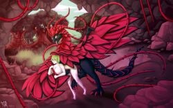 artris_(chibity) bite_mark black_rose_dragon bodily_fluids breasts cave cavern chibity claws cum cum_in_pussy cum_inside dragon duel_monster dungeons_and_dragons female flower genital_fluids genitals grabbing hasbro hi_res male male/female mythological_creature mythological_scalie mythology penetration penile penile_penetration penis penis_in_pussy petals plant plant_dragon rose_(flower) rose_petals rubelline scalie size_difference spiked_tail spikes spikes_(anatomy) tail thorned_tail thorns vaginal_penetration vaginal_penetration wizards_of_the_coast yu-gi-oh! yuan-ti