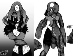 clothed corruption defeated defeated_heroine enemy_conversion head_parasite hypnosis leeper_parasite_(oozed) lica_(oozed) oozed parasite pointy_nose slime tired_eyes