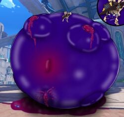 aroused big_breasts blonde_female blonde_hair blue_skin blueberry_inflation blueberry_juice breasts cleavage enjoying female genshin_impact hoyoverse huge_belly huge_breasts immobile inflation lactating_nipples lactation leaking_juice massive_breasts mihoyo naked navia_(genshin_impact) northkelp nude nude_female outie_navel overweight puddle pussy spherical_inflation squirting sunken_head sunken_limbs vagina