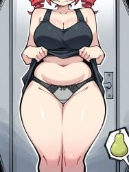 1girls ai_generated curvy femcel kasane_teto panties pear_form plump shewwwhore utau