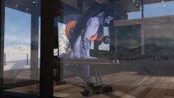 1futa 3d 3d_model amelie_lacroix auditour blue-skinned_futa blue_skin daz_studio futanari overwatch solo widowmaker