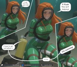 1girls ai_assisted ai_generated air_bubble air_bubbles announcing_orgasm aquaphilia asphyxiation bodysuit bondage bondage_gear bondage_outfit bound bound_arms bound_legs breath_play breathing_tube breathplay cartoon_network clenched_teeth comic cumming female female_orgasm gas_mask green_bodysuit hitachi_magic_wand latex latex_bodysuit latex_suit nordslate orgasm orgasm_face oxygen_tank peril restrained restrained_arms restrained_legs restraints rubber rubber_clothing rubber_suit sam_(totally_spies) scuba scuba_gear scuba_tank skintight skintight_bodysuit solo speech_bubble tight_clothing totally_spies underwater underwater_peril vibrator water