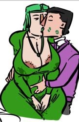 breasts entp female green_lipstick green_skin infj jiim_01 large_ass large_breasts mbti