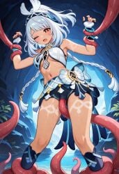 1female 1females 1girl 1girls ai_generated belly belly_button exposed_belly exposed_belly_button female female_focus female_only genshin_impact hoyoverse mihoyo mihoyo_technology_(shanghai)_co._ltd. mualani_(genshin_impact) natlan_girls sex solo solo_female solo_focus tentacle tentacle_sex