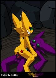 2boys anal_sex ass balls bloodstone brother brothers cave cock dick ear_piercing gay gay_anal gay_sex gays gaysex gem_(character) in_cave incest lying_on_back lying_on_ground male male/male nintendo penis pokemon pokemon_(species) purple_skin riding riding_cock riding_dick riding_penis sableye sex shiny_pokemon sibling sibling_incest siblings teeth vibrantechoes yellow_skin
