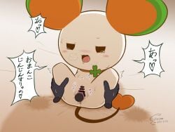 2021 4:3 anthro blush bodily_fluids chibi citrine_(artist) duo female genitals japanese_text lalapi life_corp mammal mascot murid murine orgasm penetration penile penile_penetration penis rat rodent sex tears tears_of_pleasure text translation_request