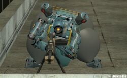 apex_legends ass big bottom_heavy bulge josh-u4 machine male male_only non-human non-human_only pathfinder_(apex_legends) robot sniper_rifle thong weapon