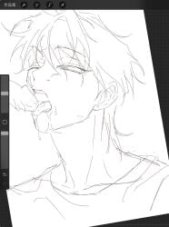 alien_stage gay ivan_(alien_stage) licking_dick licking_penis male mlm till_(alien_stage)