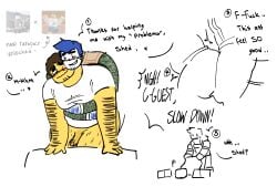 blue_hair brown_hair chubby chubby_male consensual fainted forsaken_(roblox) gay guest_1337_(forsaken) guest_1337_(the_last_guest) hairy hairy_male hugging_from_behind male/male male_penetrating_male muscular_male overweight_male penetration_from_behind roblox rough_sex self_upload shedletsky the_last_guest whiskeyy yaoi