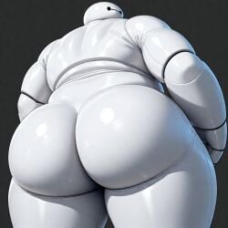 2025 ai_generated anonymous_artist ass ass_focus ass_view balls baymax bhm big_ass big_butt big_hero_6 bubble_ass bubble_butt butt_focus butt_view caked_up disney dumptruck_ass dumptruck_butt high_resolution highres looking_back marvel no_hair no_mouth plump plump_butt plump_thighs robot_girl unknown_artist white_body