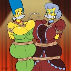 2girls big_ass big_breasts big_thighs blue_hair breasts bust busty chest curvaceous curvy curvy_figure digital_media_(artwork) drawsputin female gilf hips huge_ass huge_breasts huge_thighs large_ass large_breasts large_thighs legs madame_belle marge_simpson mature mature_female milf slim_waist the_simpsons thick thick_hips thick_legs thick_thighs thighs voluptuous waist wide_hips wide_thighs yellow-skinned_female yellow_body yellow_skin