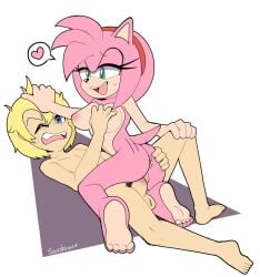1boy 1girls amy_rose anthro anthro_female anthro_on_human anthro_penetrated ass barefoot big_breasts blonde_hair blonde_male blue_eyes bouncing bouncing_ass breast_grab breasts completely_naked completely_naked_anthro completely_naked_female completely_nude completely_nude_anthro completely_nude_female cowgirl_position duo eulipotyphlan eye_contact eyelashes eyewear feet female female_on_human female_penetrated fur furry furry_female grabbing grabbing_breasts green_eyes hand_on_ass hand_on_breast hand_on_butt hand_on_head heart heart_symbol hedgehog hedgehog_girl human human_male human_on_anthro human_penetrating human_penetrating_anthro interspecies light-skinned_male light_skin looking_at_another looking_down looking_pleasured male male/female male_human male_human/female_anthro male_on_anthro male_penetrating male_penetrating_female mammal mobian_(species) naked naked_anthro naked_female nude nude_anthro nude_female oc penetration pink_body pink_fur pink_skin sega senshion sex signature simple_background sonic_(series) sonic_the_hedgehog_(series) vaginal_penetration