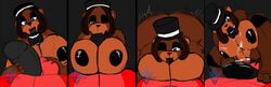 2017 after_sex animatronic anthro ass ball_grab balls bear big_breasts blue_eyes breasts comic cum cum_in_pussy cum_inside cum_on_breasts duo erection fellatio female five_nights_at_freddy's freddy_(fnaf) hat jeffron jeffron_purescale machine male mammal nipples one_eye_closed oral paizuri penis penis_grab pussy robot sex straight video_games