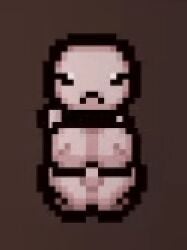 :3 aged_up animated bald basement big_breasts bouncing_breasts breasts bum_friend female gameplay nipples sad showing_off the_binding_of_isaac whore_of_babylon wide_hips