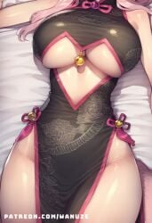 ai_generated big_ass big_breasts big_butt big_thighs blush chinese_clothes fate_(series) fox_ears fox_girl fox_tail glasses huge_ass huge_breasts huge_butt huge_thighs koyanskaya_(chinese_lostbelt_outfit) koyanskaya_(fate) lying pink_hair wanuze wide_hips yellow_eyes