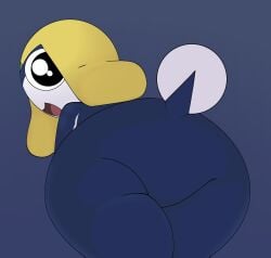 1boy 2025 anthro anthro_only black_eyes blue_body completely_nude completely_nude_male frog keroro_gunsou male male_only naked naked_male no_genitals no_humans non-human non-human_only presenting_hindquarters sgt._frog shining_eyes showing_ass tadpole tadpole_tail tagme tail tamama woopyy