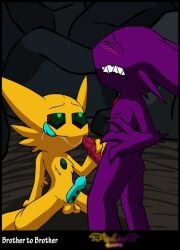 2boys balls bloodstone blowjob blush blush brother brothers cave closed_eyes cock dick embarassed embarassed_male embarrassed_nude_male gay gays gem_(character) in_cave incest licking_lips male male/male nintendo on_ground penis pokemon pokemon_(species) purple_skin sableye shiny_pokemon sibling sibling_incest siblings smiling smiling_at_partner staying sucking sucking_cock sucking_dick sucking_penis tongue tongue_out vibrantechoes yellow_skin
