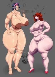 1boy 2girls angry armpits asian asian_female auburn_hair barefoot bbw big_feet big_nipples boyfriend_(friday_night_funkin) brown_nipples catfight completely_nude completely_nude_female dark_blue_hair fat_ass feet female female_focus friday_night_funkin full_body girlfriend_(friday_night_funkin) height_difference high_heels highres huge_ass huge_breasts huge_nipples light-skinned_female light_skin male massive_ass massive_breasts massive_butt mouthgg muscular muscular_female naked naked_female nene_(newgrounds) newgrounds no_bra no_panties nude nude_female pink_nipples red_hair size_difference thick_ass thick_thighs tiara wide_hips