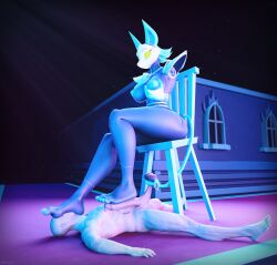3d abuse anthro ballbusting black_body blue_body blue_fingernails blue_nipples building carpet cbt chair cock_and_ball_torture deltarune dominant_female feet feet_on_face feet_on_penis female foot_fetish foot_lick footjob fox house human humanoid larger_female looking_at_another lying lying_on_back male male/female masochism pain robot sadism sadistic sitting sitting_on_chair size_difference smaller_male submissive_male tasque_manager_(deltarune) tied_balls tied_up torture video_game_character video_games white_body window windows yellow_eyes