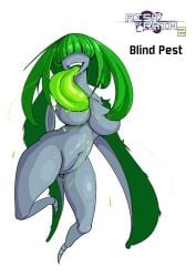 1girls 2025 absurd_res absurdres big_breasts blind blind_pest breasts cantaffordtopost female female_only flying green_hair green_tongue grey_body grey_skin long_hair long_tongue monster monster_girl risk_of_rain risk_of_rain_2 saliva saliva_trail thick_thighs thighs tongue tongue_out